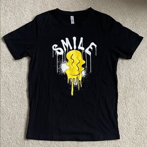 Black T-Shirt with Yellow Graphic